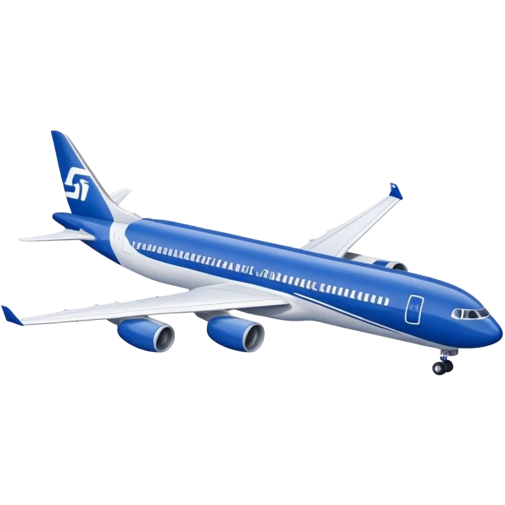 Scandinavian Airlines airplane with blue and white colors emoji