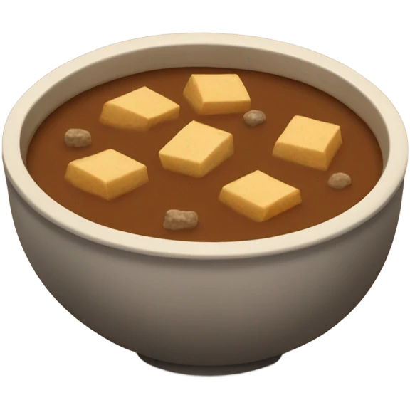 A brown soup with brown shunck  emoji