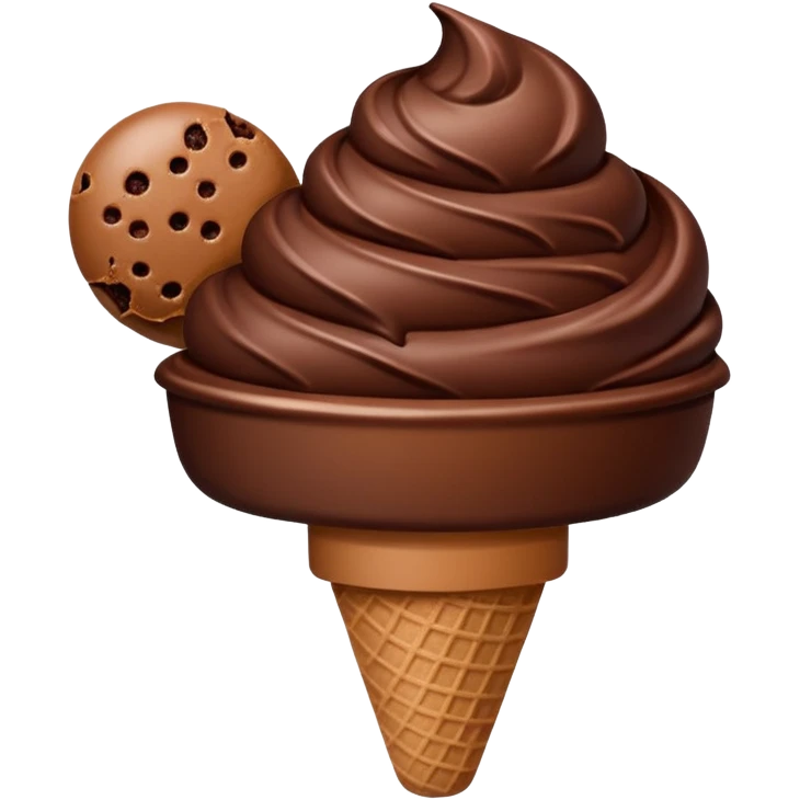 chocolate ice cream emoji