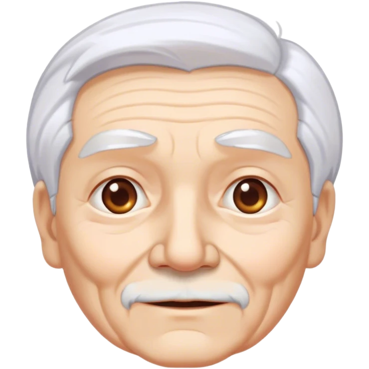 An elderly person with white hair, exuding wisdom and experience emoji