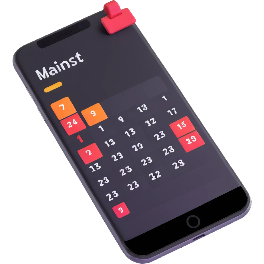 organization app on smartphone with calendar and to-do list emoji