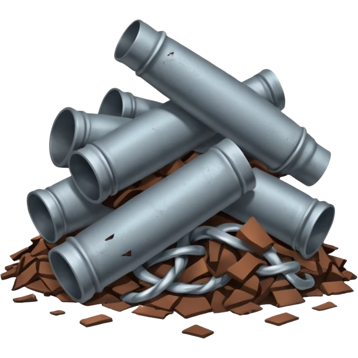 metal debris from the plane emoji