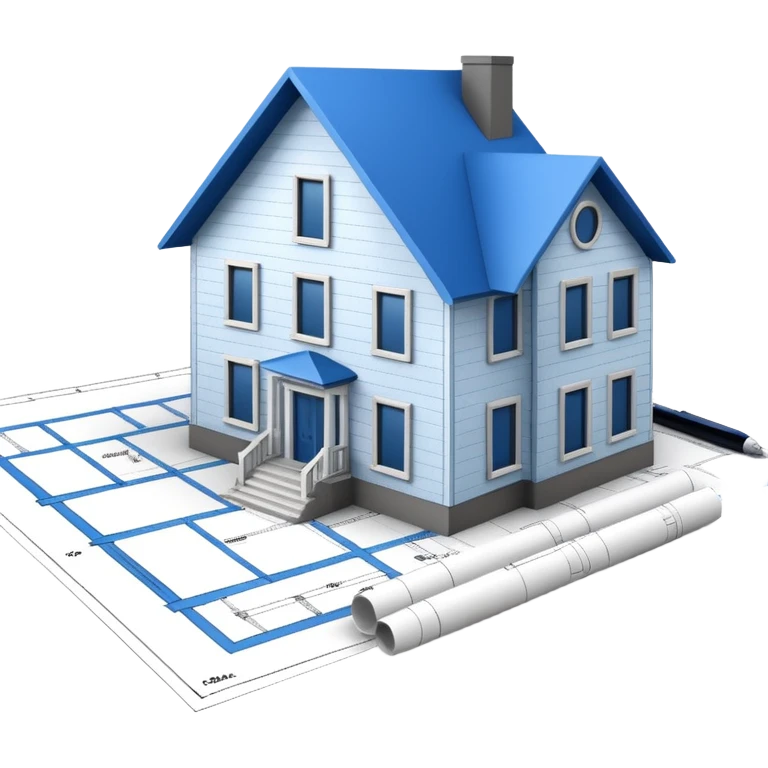 architect blueprints of a house only on paper emoji