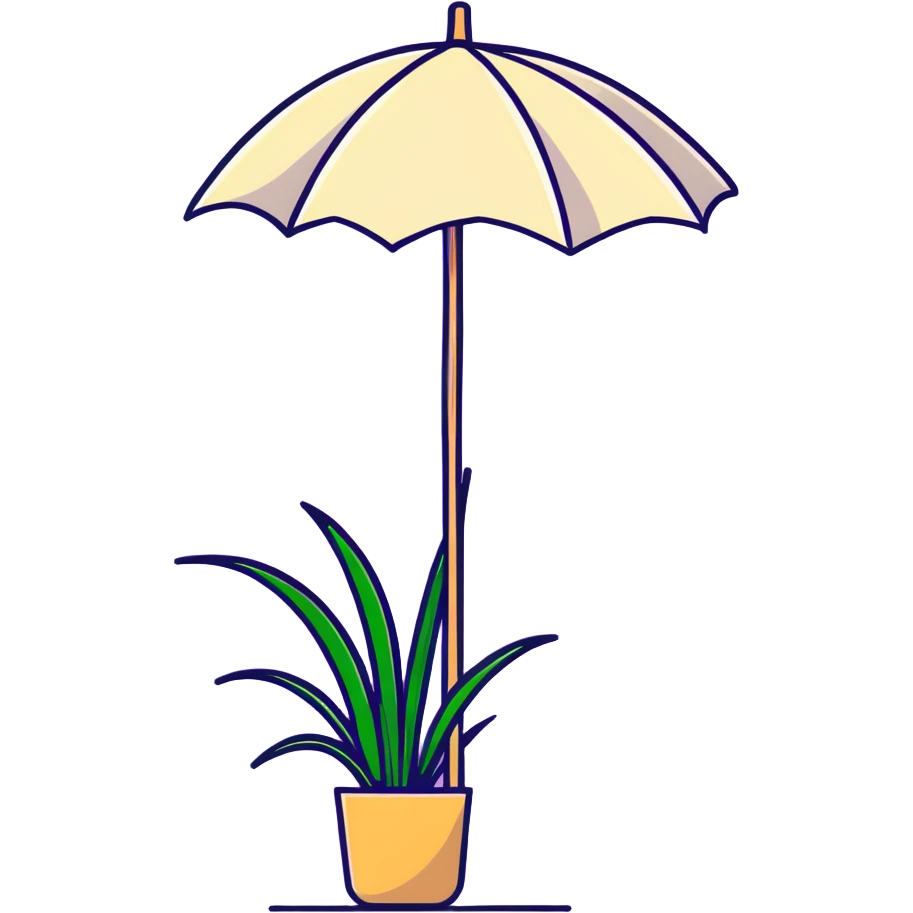 Tall reed-like papyrus plant with feathery tops, green stems and umbrella-shaped foliage emoji