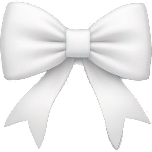 White bow on white bow emoji
