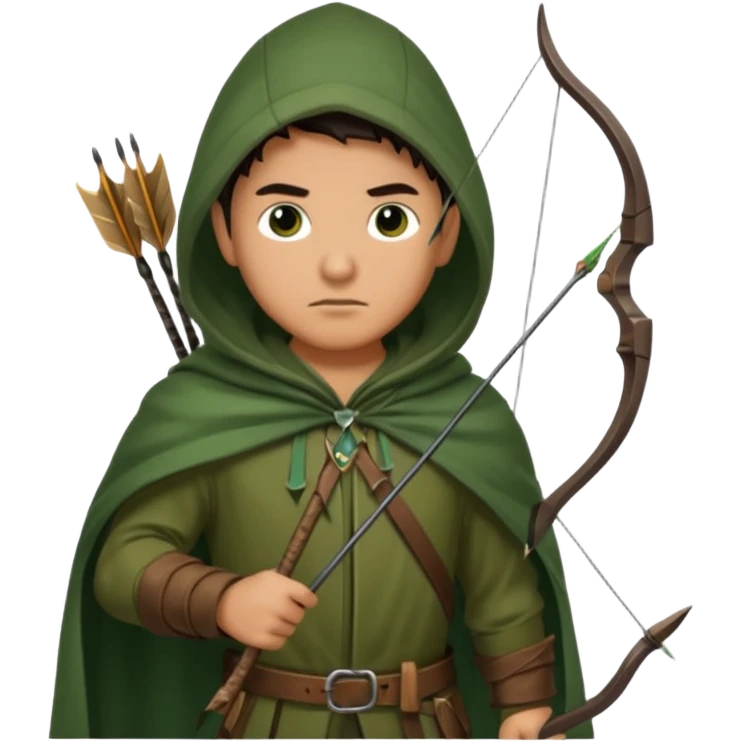The classic hunter image with bow and arrow emoji