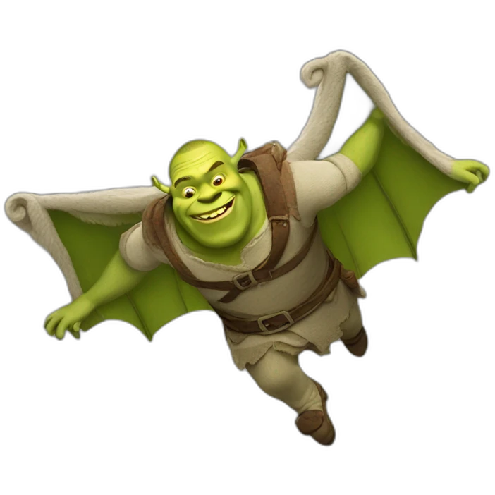 Flying shrek emoji