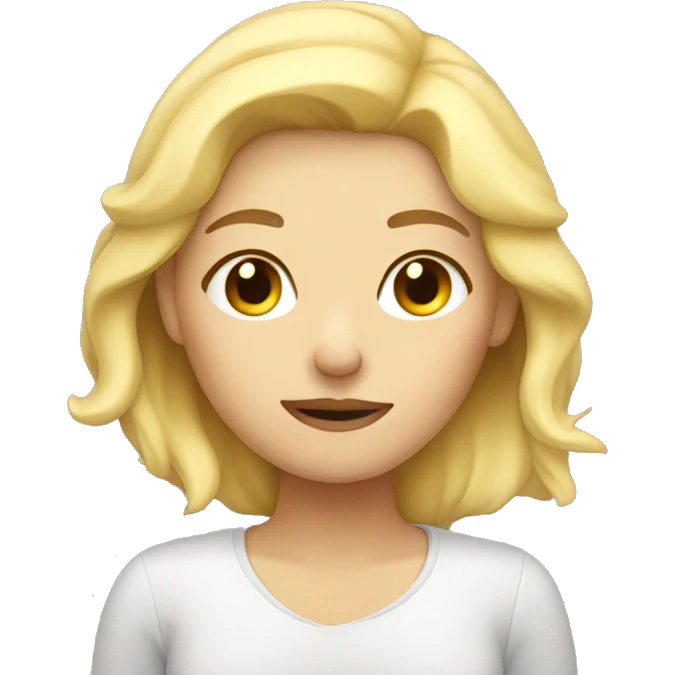 blonde sleepy girl  emoji