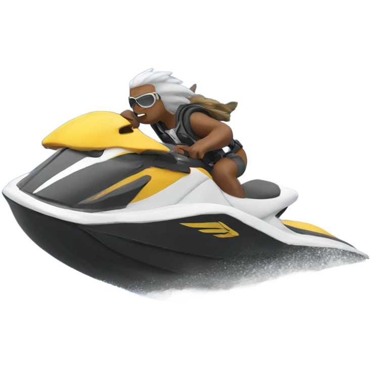 eagle jet skiing and doing a flip emoji