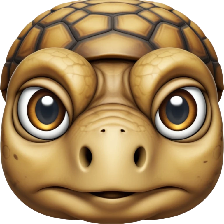 cinematic-tortoise-realistic--emoji,,-wrinkled-wise-face-peering-ahead-with-calm-determination,-cute large-eyes-reflecting-centuries of wisdom, zoomed into its face emoji