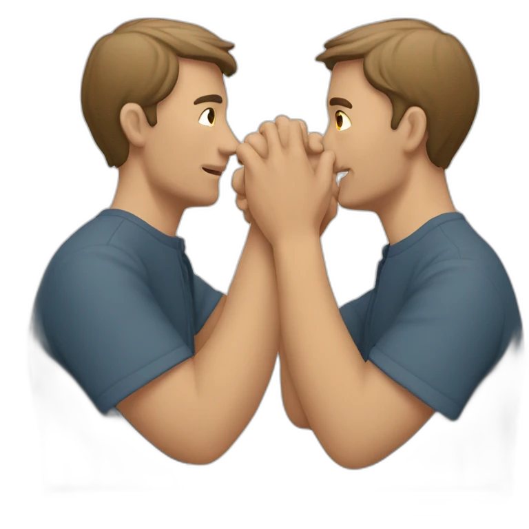 deux hommes qui se tapent dans la main emoji