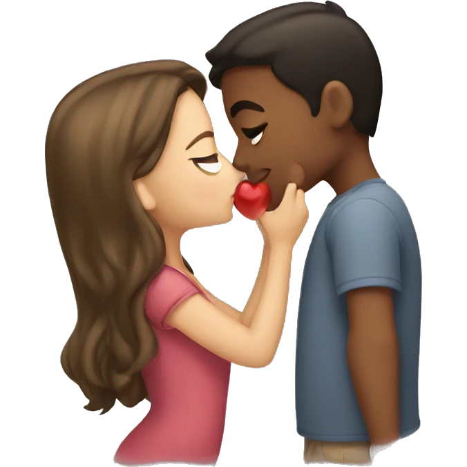 Girl kissing a boy  emoji