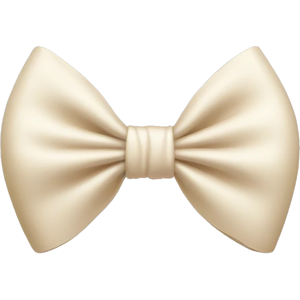 Cream bow emoji
