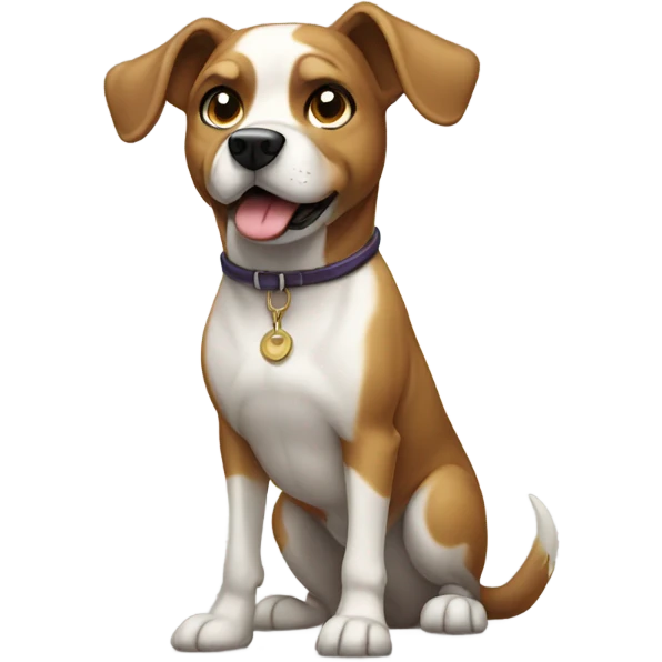 a JOJO style standing dog emoji