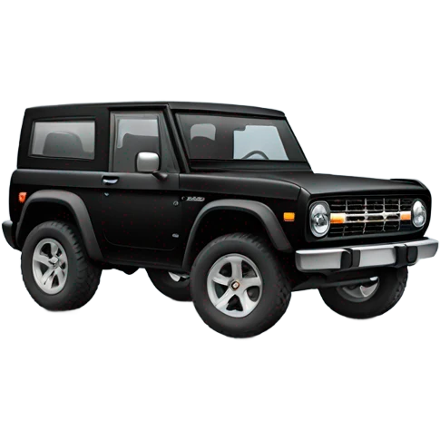 Black bronco sport car  emoji