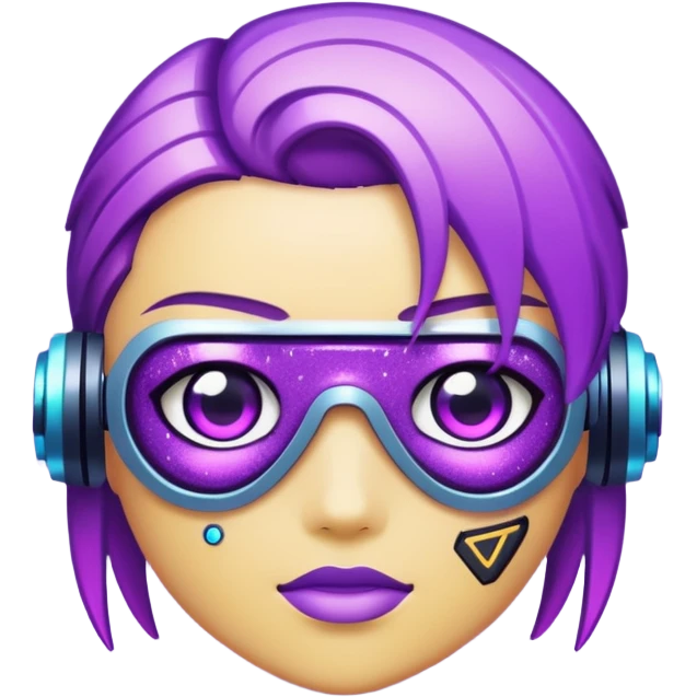 glitter music purple cyberpunk emoji