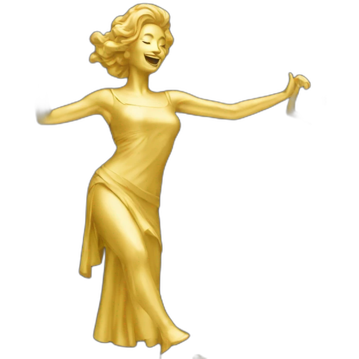 WOEMN DANCING STATUE GOLD emoji
