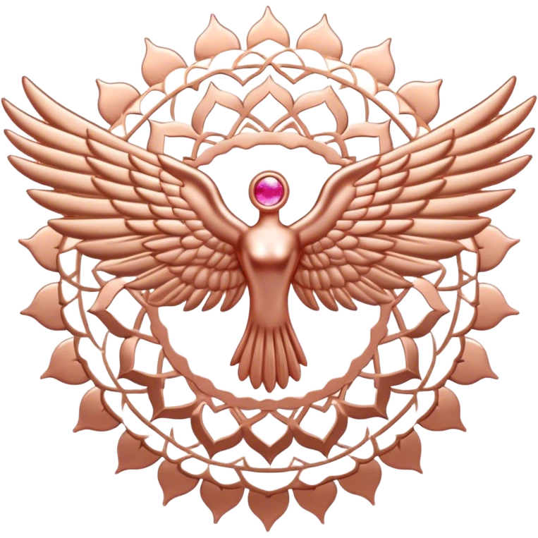 Rose gold wing of the chakra spirituality emoji