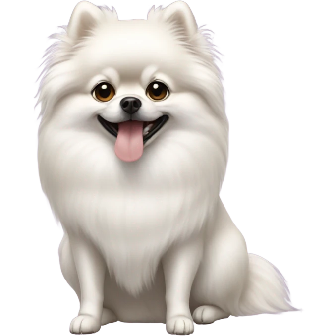 Pomeranian-white with dobberman emoji