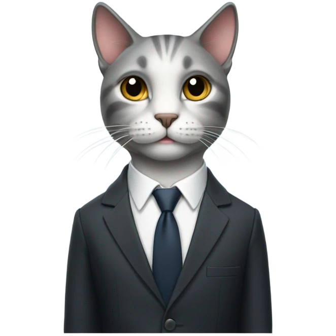 Cat with suit and tie emoji