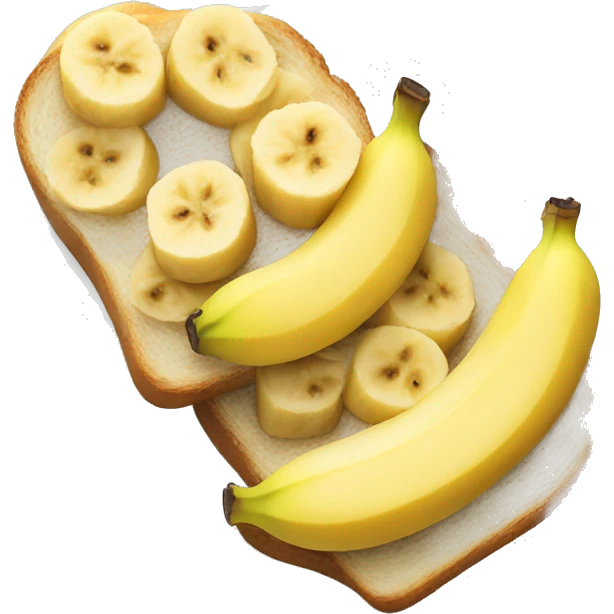 Banana slices on toast emoji
