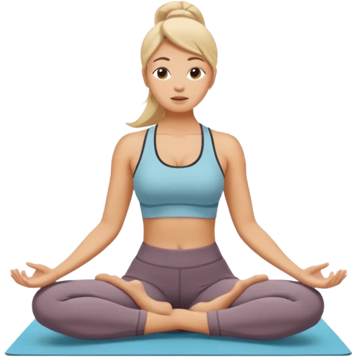 woman burping during yoga practice emoji