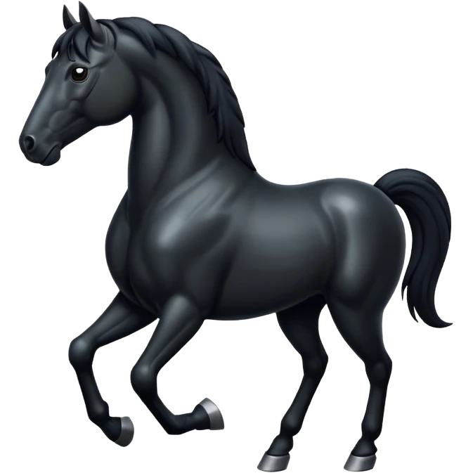 Black horse  emoji