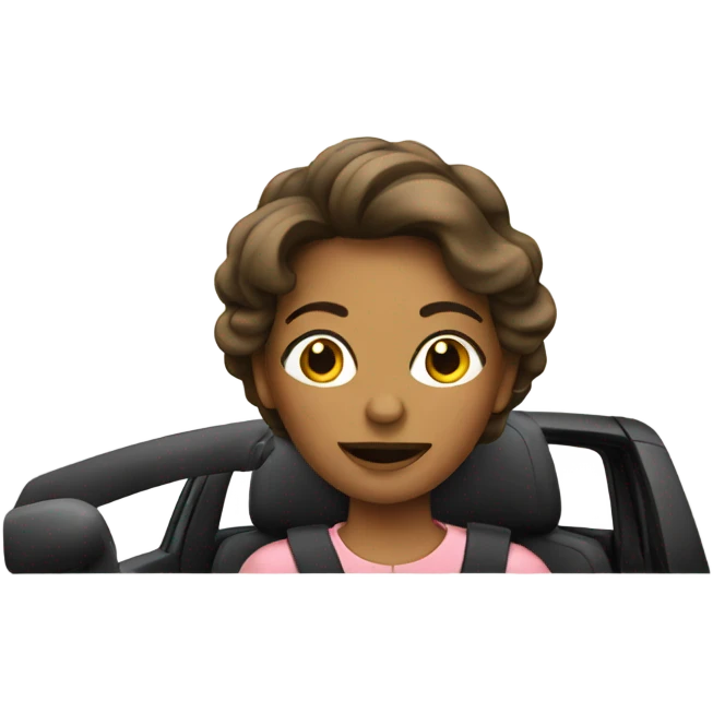 Lady driving car emoji