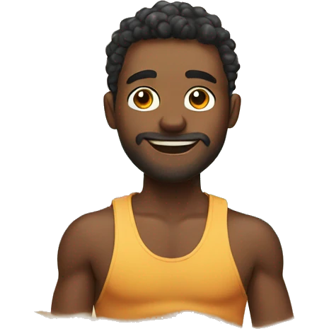 Cute guy at beach emoji