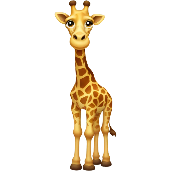 A giraffe with tiny short legs emoji