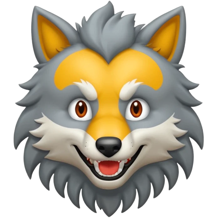 Tráeme una imagen de un lobo enojado emoji