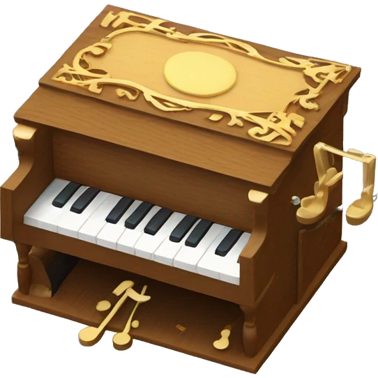 3D isometric music box emoji