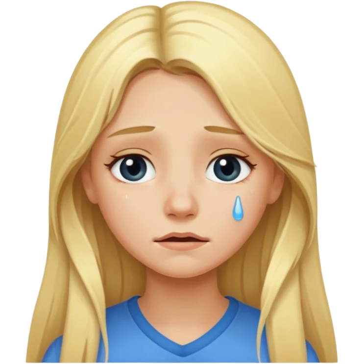 Blonde girl with long hair emotional emoji