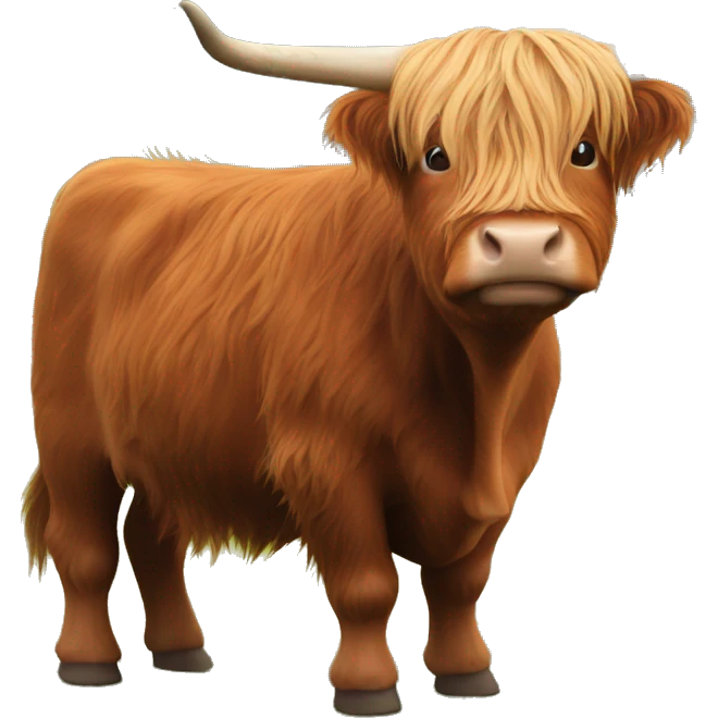 Fatty scottish highland cow emoji