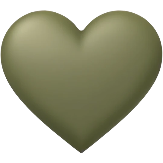 khaki green heart  emoji