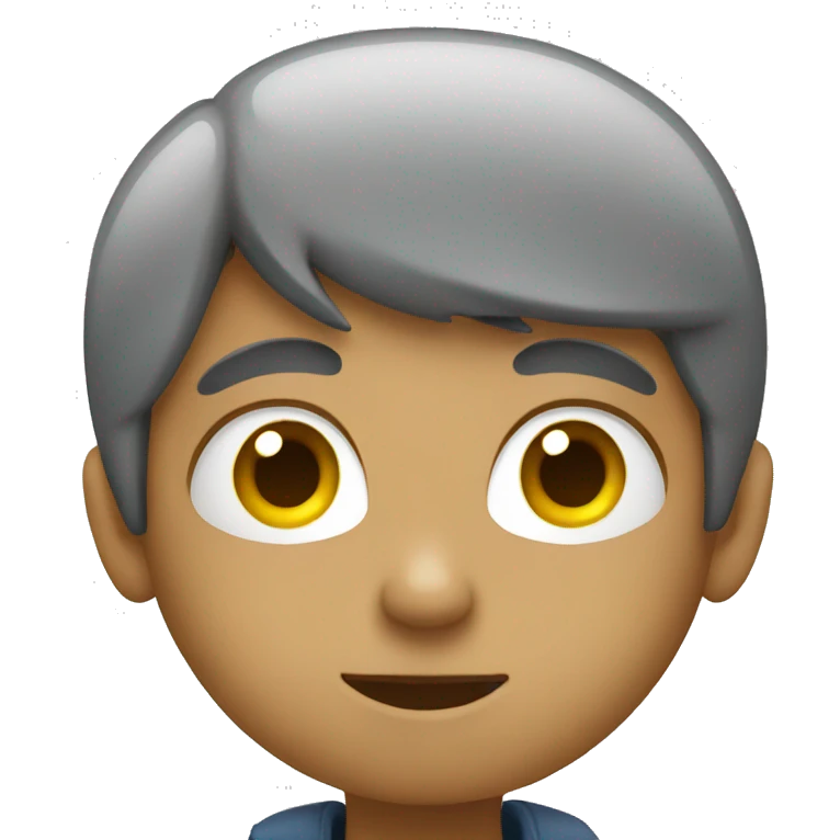 boy listening to emoji