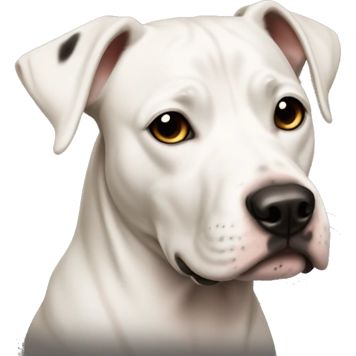 Dog mix of pitbull and lab white with black markings  emoji