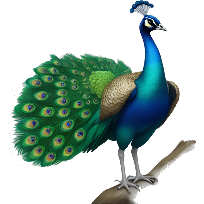 Features of peacock  emoji