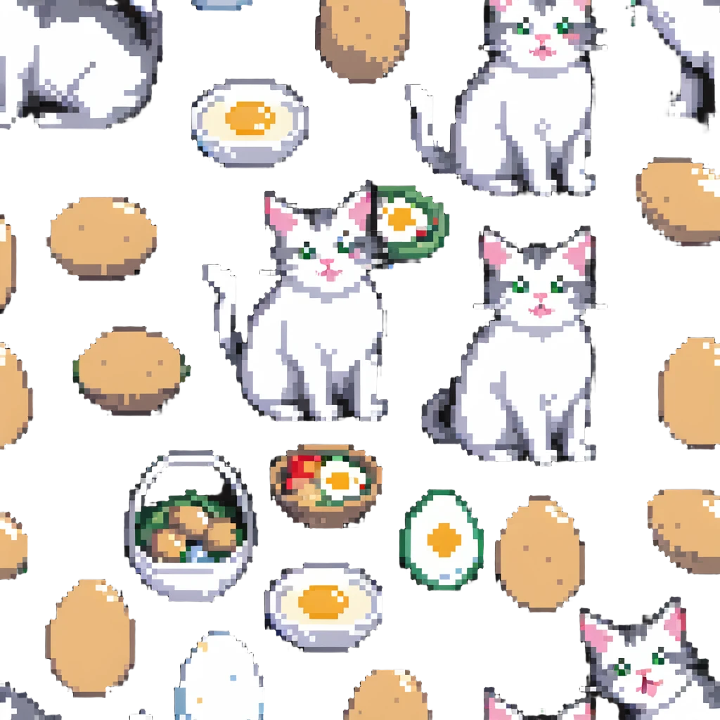cat licking eggs emoji
