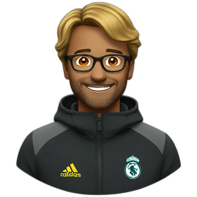 black Klopp happy emoji