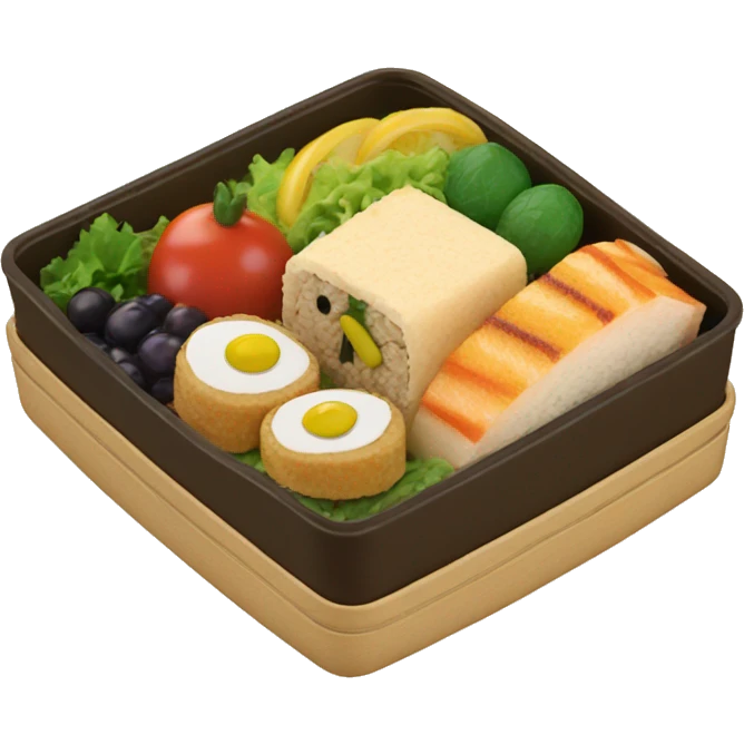 Bento box lunch  emoji