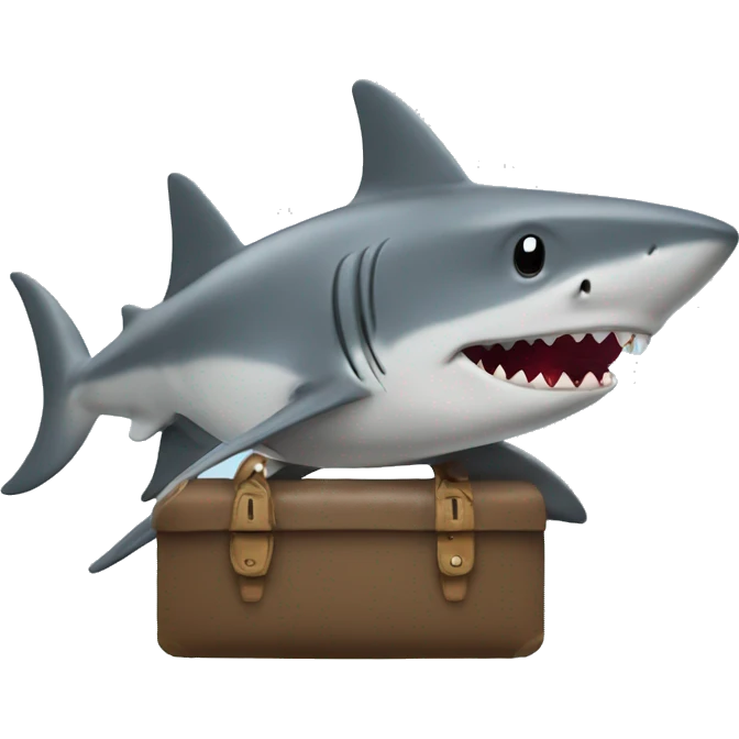sharky with a hat , on his way to work emoji