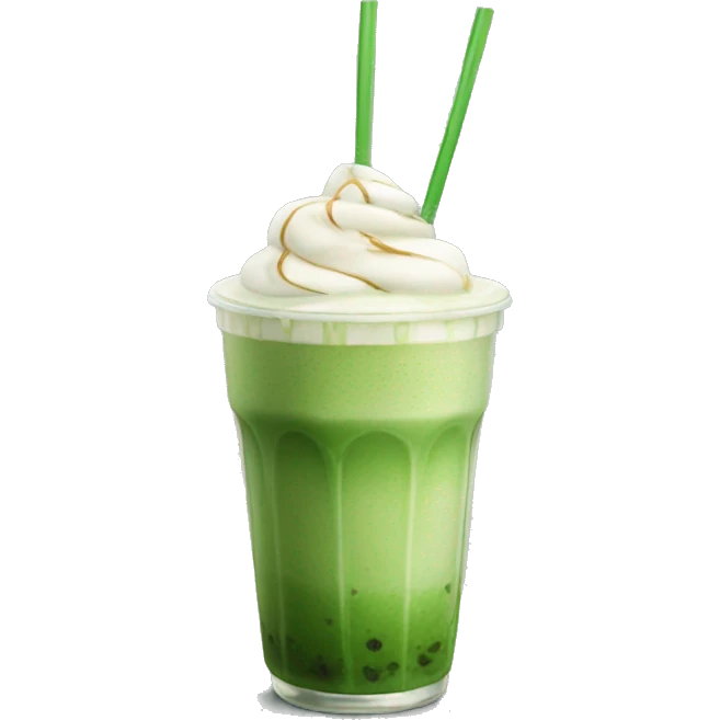 Iced matcha latte emoji