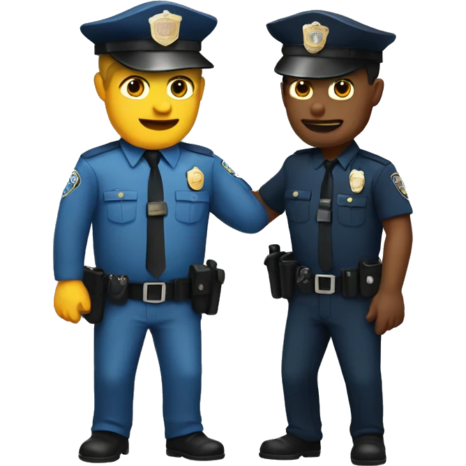 Cop arresting someone emoji