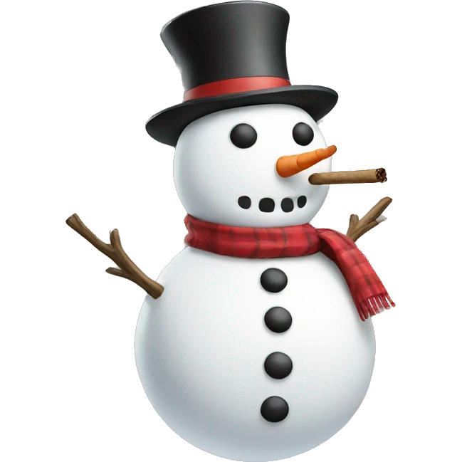 Snowman smoking emoji