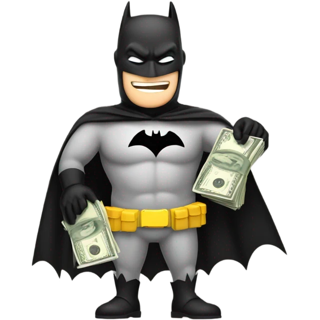 Batman holding money emoji