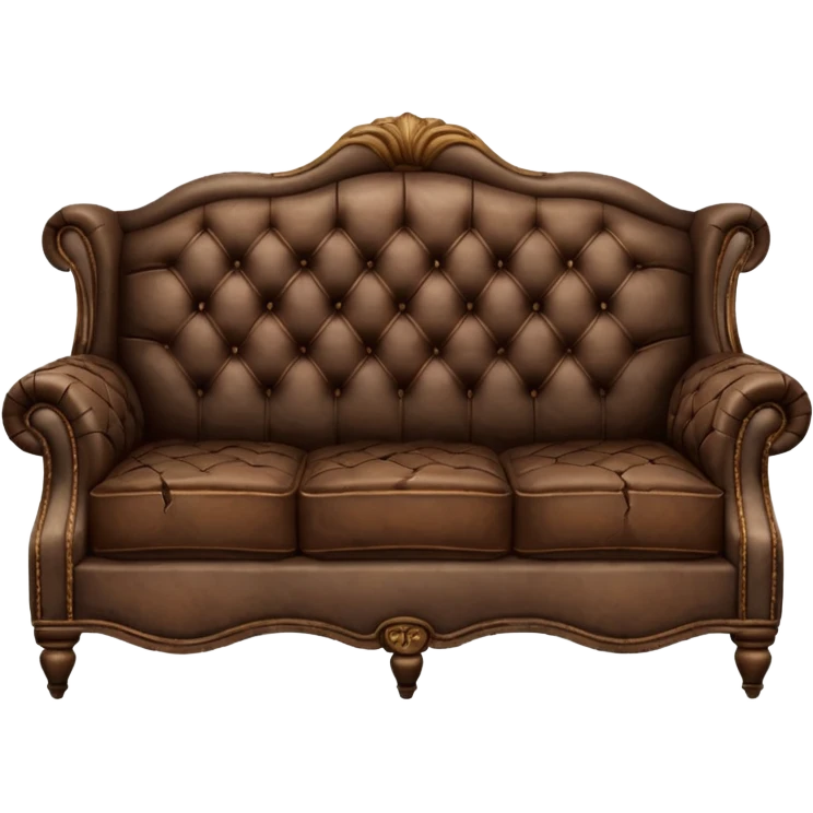 dark brown lether sofa emoji