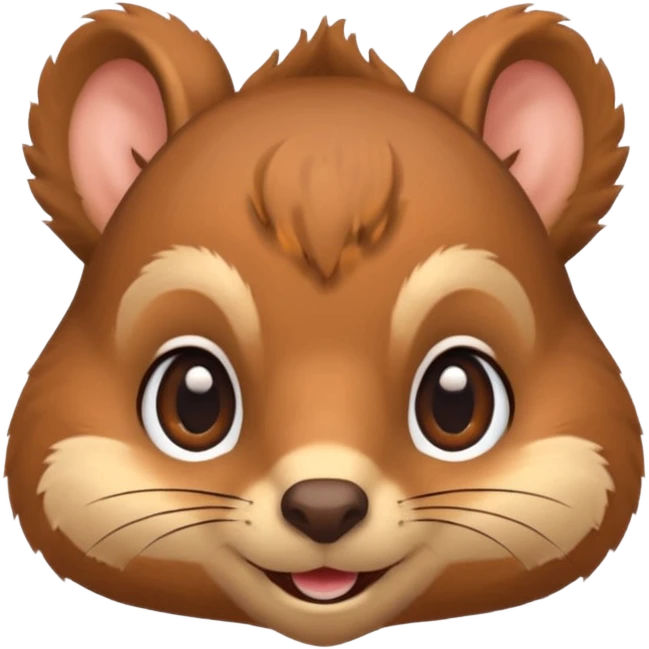 squirrel head, cute, smile, big eyes emoji