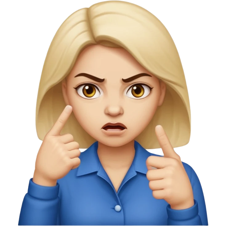 An angry lady with her finger up saying “Don’t PMO” emoji