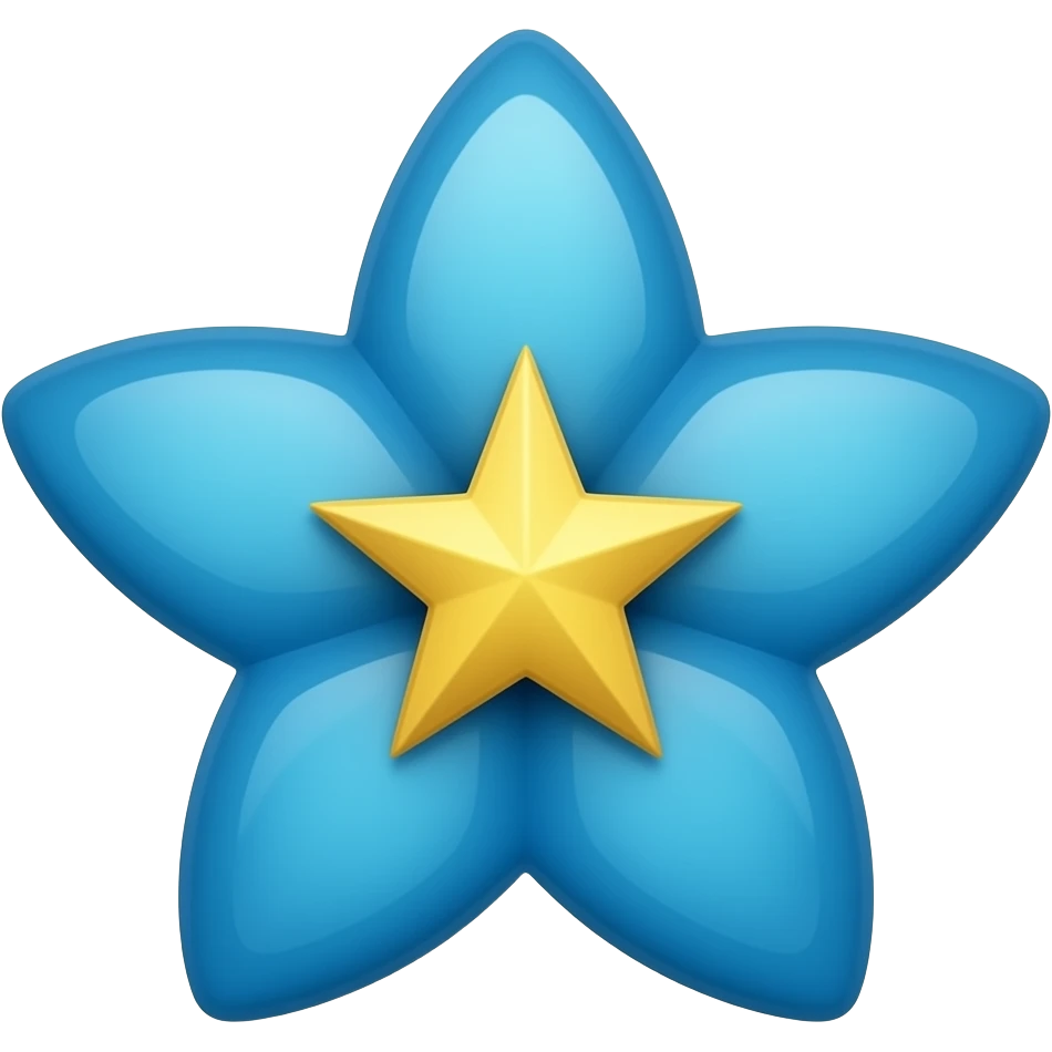Blue star flower emoji
